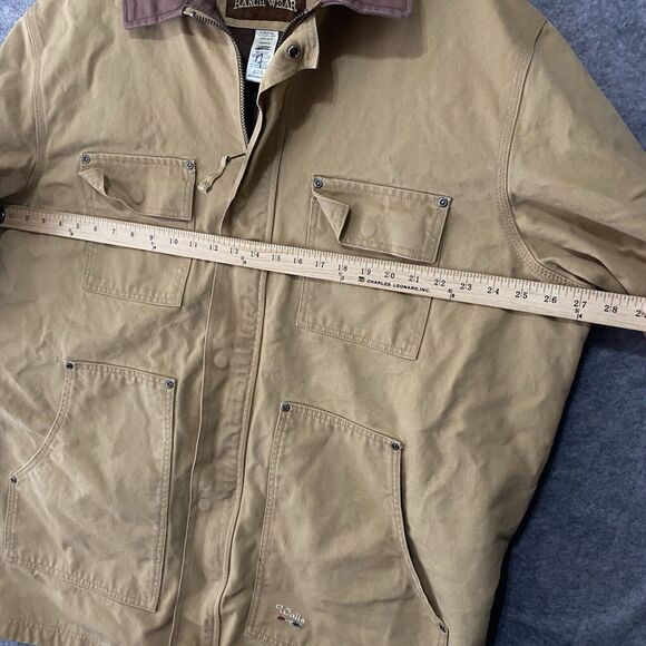 Walls Ranch Wear Barn Jacket Mens Sz XLT Beige Brown Pockets VTG -‎ SEE NOTES - Picture 10 of 11